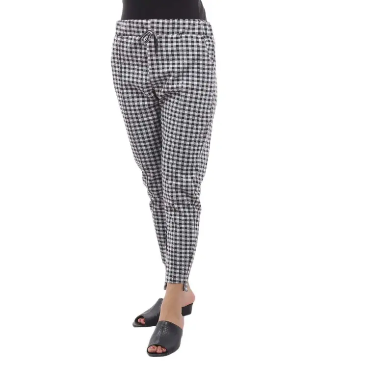 Black Checkered Pants F...